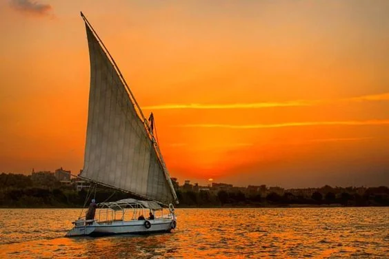 A magical sunset cruise on the Nile with pick-up service